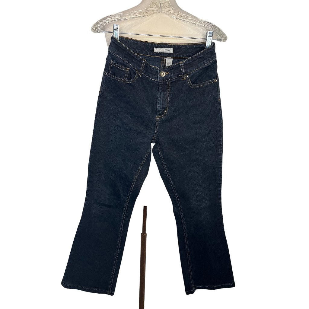 Chico's Platinum Women's Denim Blue Jeans Size 0 Reg Sequins On Front And Back P